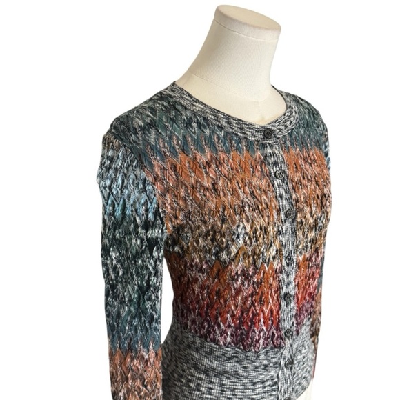 MISSONI Crochet-Knit Wool-Blend
Cardigan Sweater Sz S Button Down Casual Luxury - Picture 6 of 8